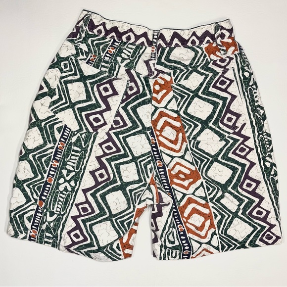 Vintage Printed Denim High Waisted Colorful Funky Mom Shorts Size 9/ 10 - Picture 7 of 8